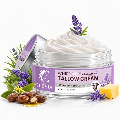 CLÉVIA Whipped Tallow Cream — Vanilla Lavender